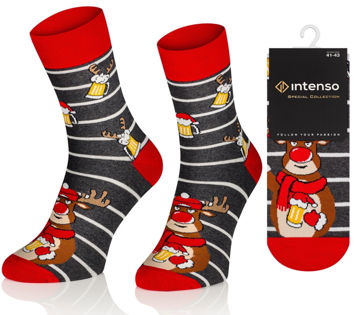 Skarpety świąteczne Intenso art.1887 wz. S05