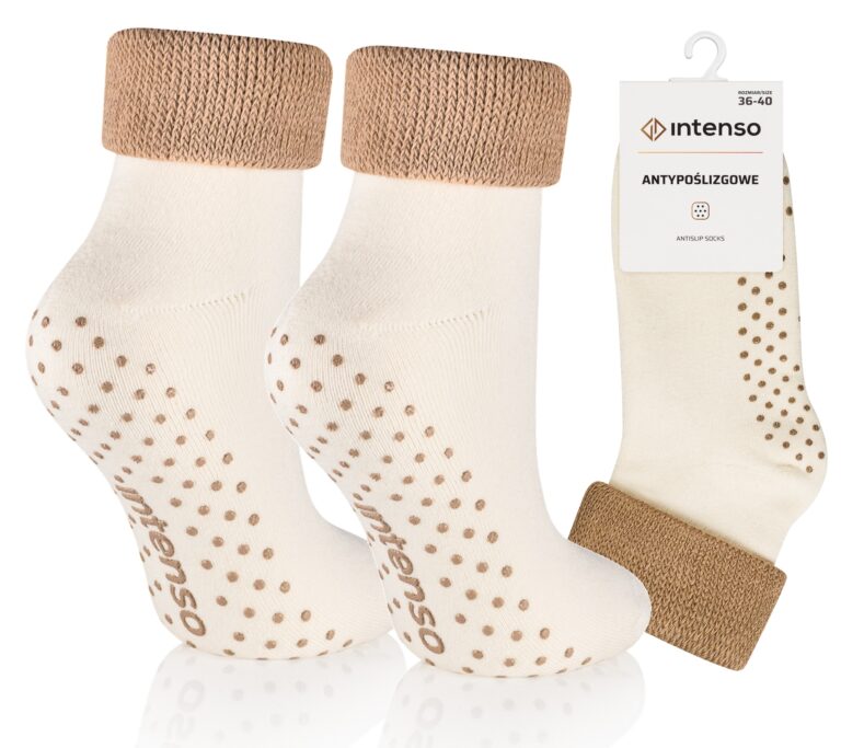 Skarpetki antypoślizgowe do chodzenia po domu Intenso Anti-Slip ART. 7774 wzór 001
