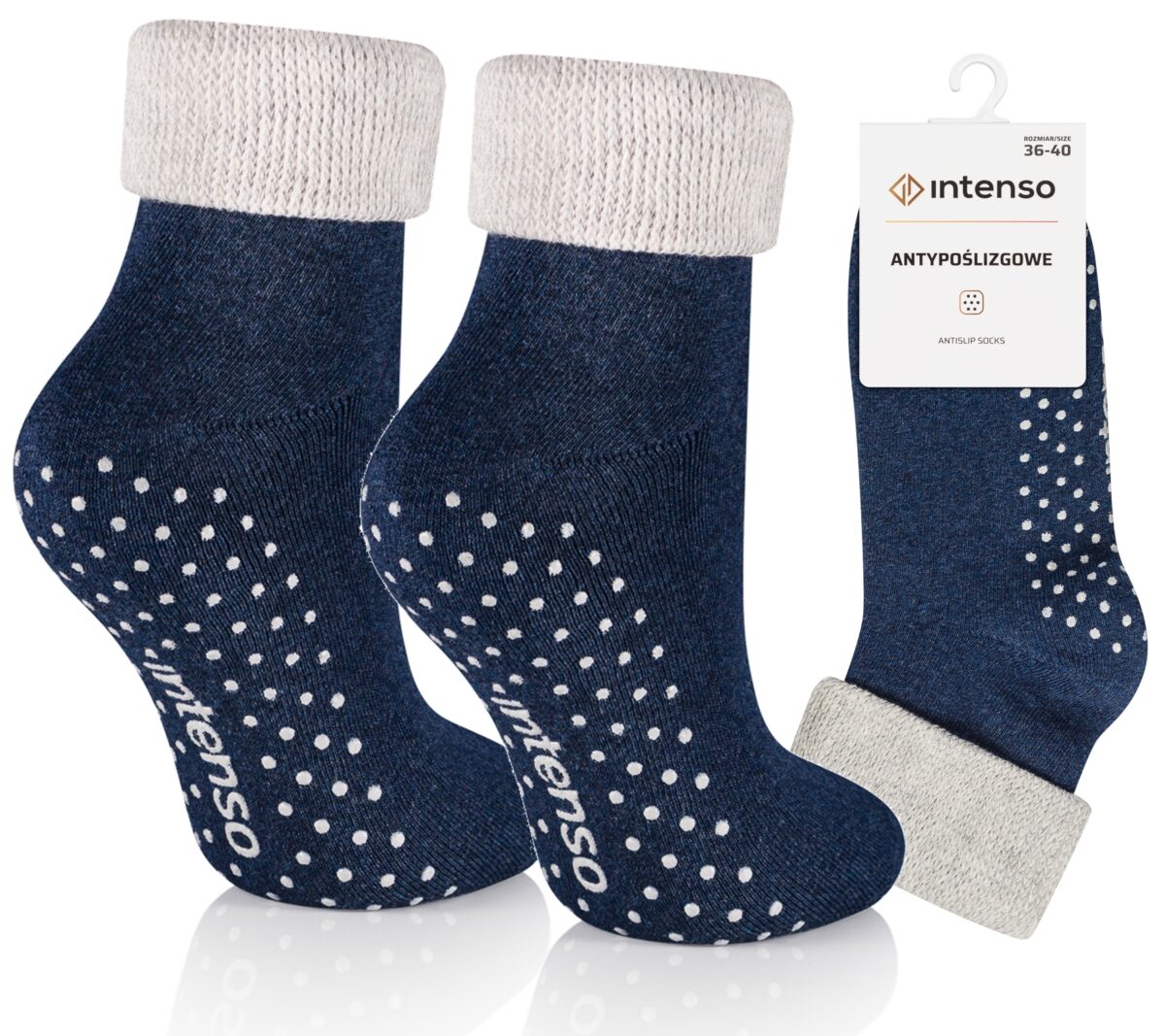 Skarpetki antypoślizgowe do chodzenia po domu Intenso Anti-Slip ART. 7774 wzór 003