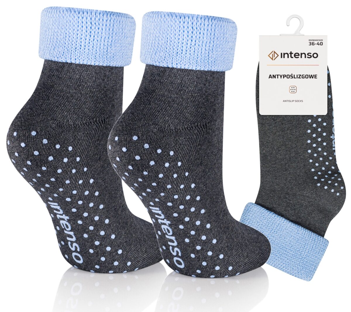 Skarpetki antypoślizgowe do chodzenia po domu Intenso Anti-Slip ART. 7774 wzór 004