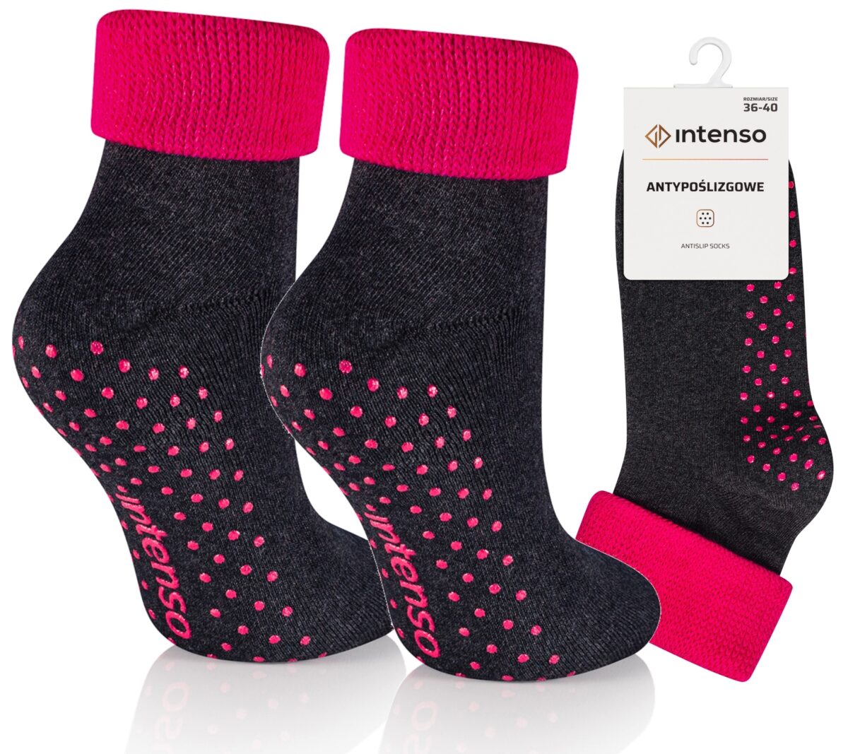 Skarpetki antypoślizgowe do chodzenia po domu Intenso Anti-Slip ART. 7774 wzór 005