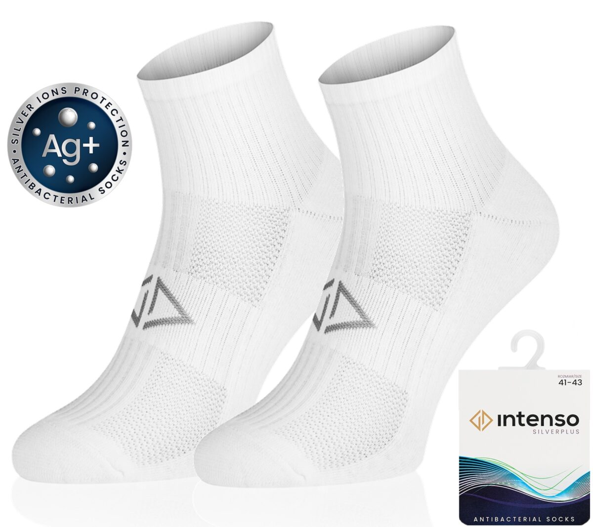 Zakostki Frotte Sportowe Treningowe Antybakteryjne z jonami srebra Silverplus ART. 0679 KOL:001