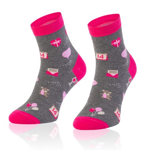 Skarpetki walentynkowe damskie Art. 0433 wz. 043 Valentine's Party