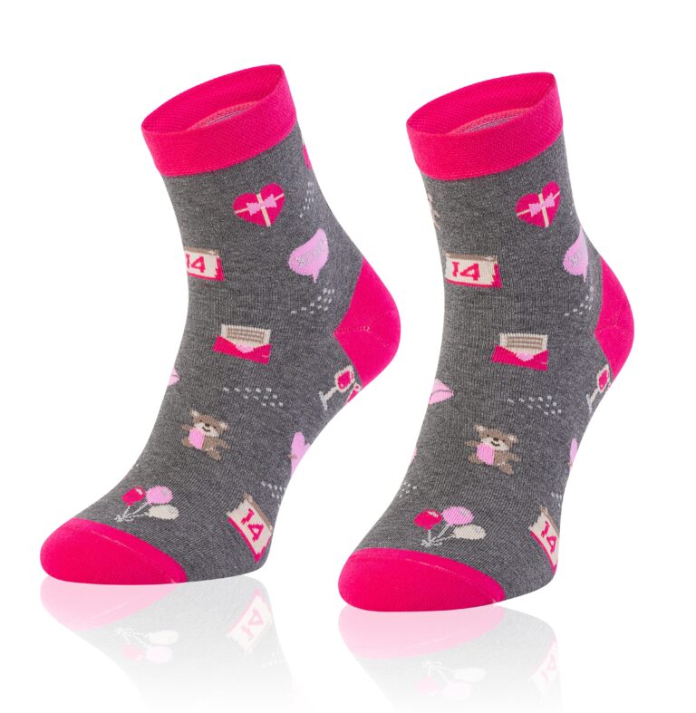 Skarpetki walentynkowe damskie Art. 0433 wz. 043 Valentine's Party