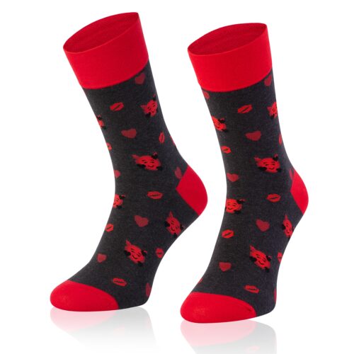 Skarpetki walentynkowe męskie ART. 0549 wz. 036 Diabełki