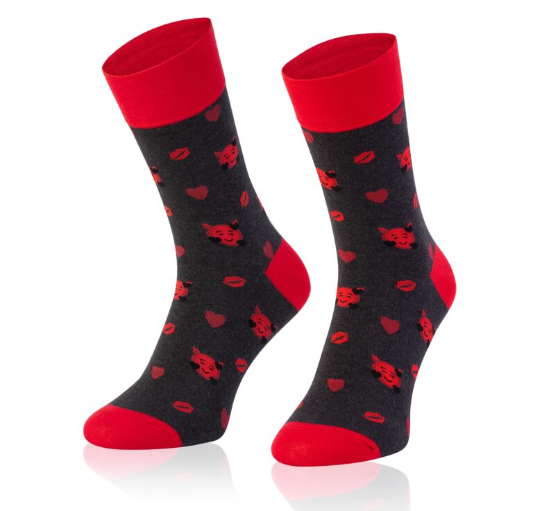 Skarpetki walentynkowe męskie ART. 0549 wz. 036 Diabełki