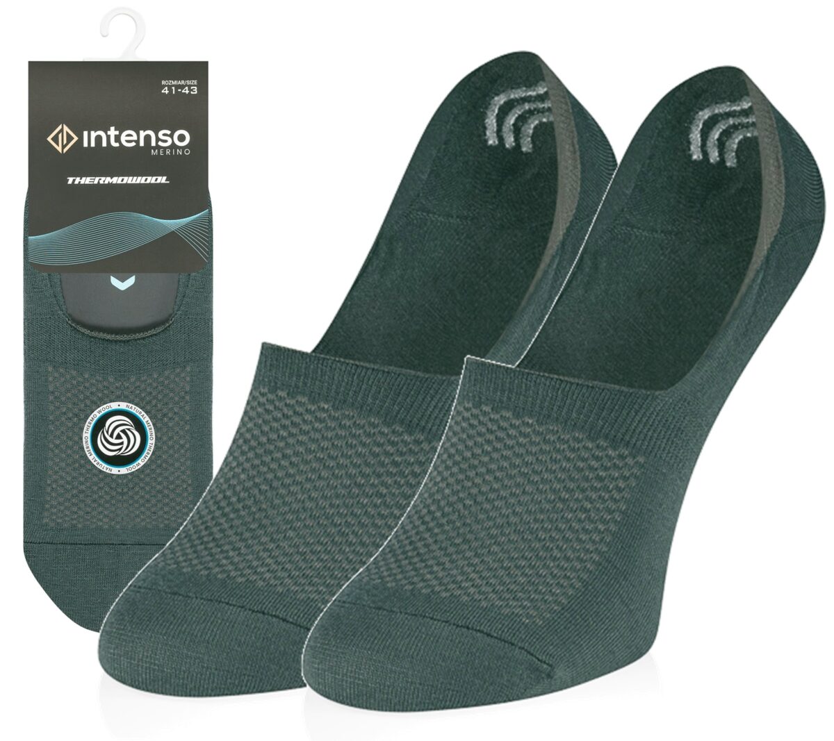 Micro Stopki wełniane Intenso Merino do mokasyn khaki