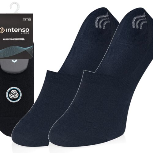 Micro Stopki wełniane Intenso Merino do mokasyn czarne