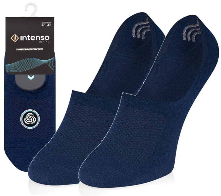 Micro Stopki wełniane Intenso Merino do mokasyn granat