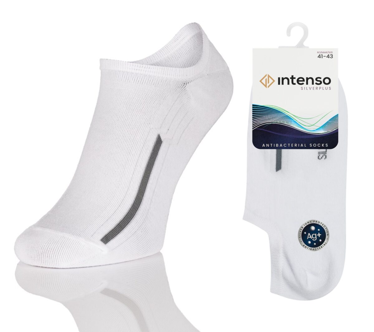 Micro Stopki Antybakteryjne z jonami srebra Silverplus ART. 0785 Białe