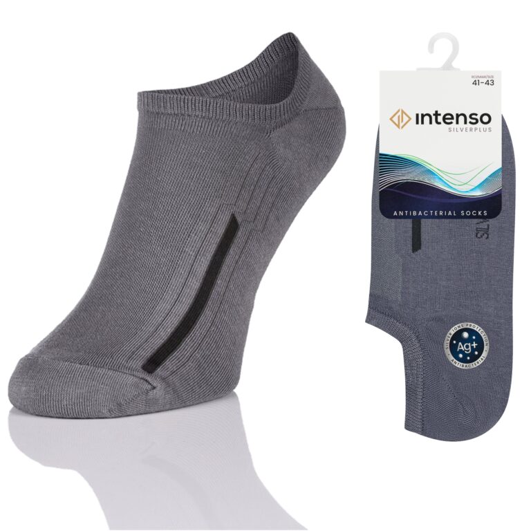 Micro Stopki Antybakteryjne z jonami srebra Silverplus ART. 0785 Szary