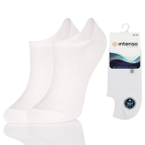 Micro Stopki damskie Antybakteryjne z jonami srebra Silverplus ART. 0792 Białe