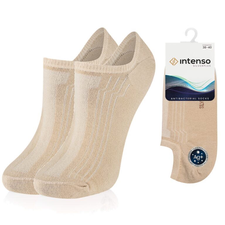 Micro Stopki damskie Antybakteryjne z jonami srebra Silverplus ART. 0792 Jasny Beż