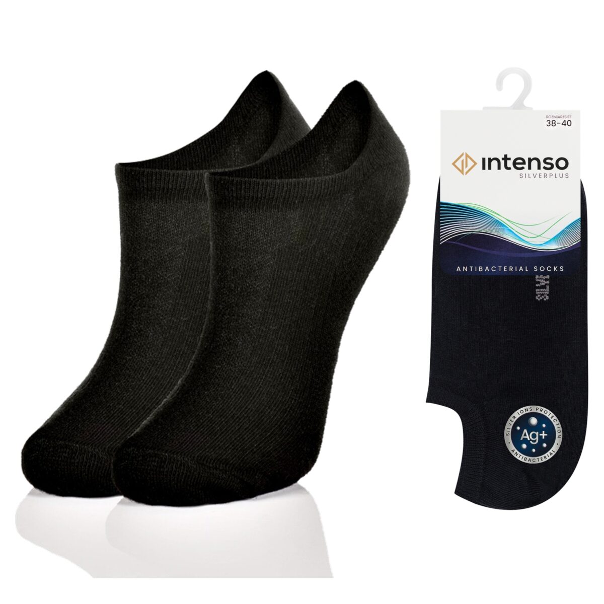 Micro Stopki damskie Antybakteryjne z jonami srebra Silverplus ART. 0792 Czarny