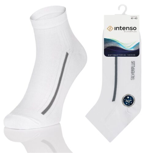 Skarpetki Zakostki Antybakteryjne z jonami srebra Silverplus ART. 0778 Białe