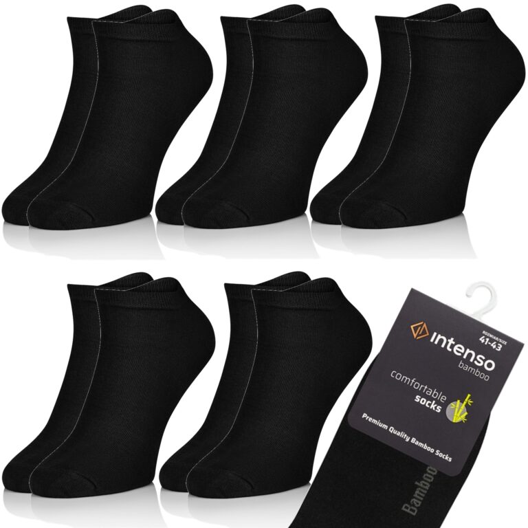 Zestaw 5 par STOPKI MĘSKIE BAMBUSOWE ODDYCHAJĄCE czarne