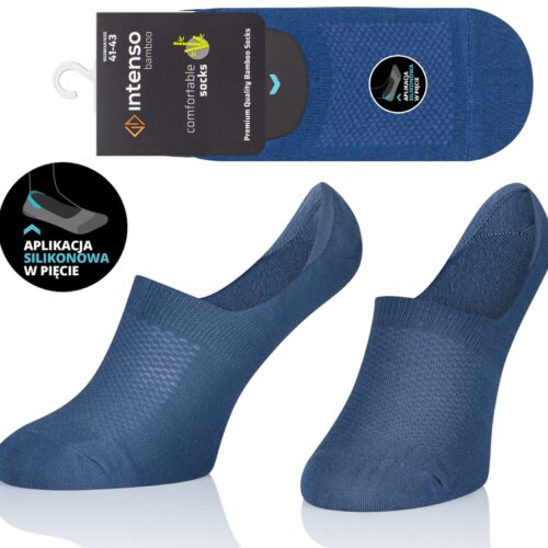 STOPKI BAMBUSOWE MĘSKIE DO MOKASYN ODDYCHAJĄCE JEANS