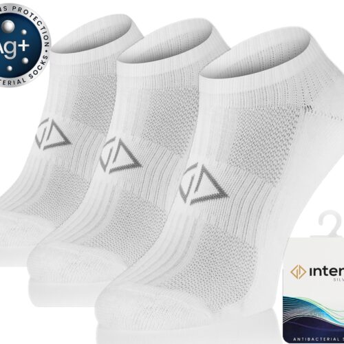 Stopki 1/2 Frotte Sportowe Antybakteryjne z jonami srebra Silverplus ART. 0662 3-Pak Białe