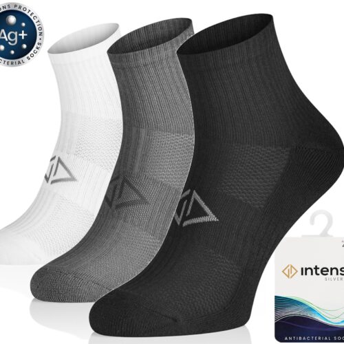 Skarpetki za kostkę 1/2 Frotte Sportowe Antybakteryjne z jonami srebra Silverplus ART. 0679 3-PAK MIX