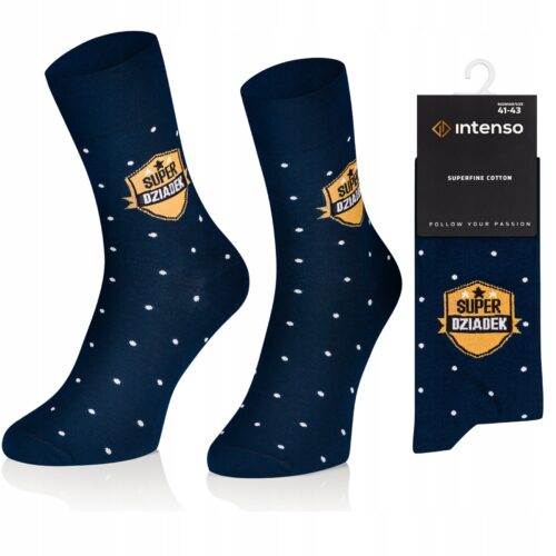Skarpetki męskie na Dzień Dziadka - Super Dziadek