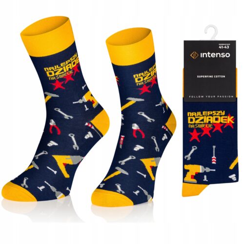 Skarpetki męskie na Dzień Dziadka - Najlepszy Dziadek - Narzędzia