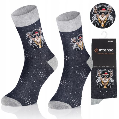 Skarpetki Świąteczne Męskie Gangsta Renifer