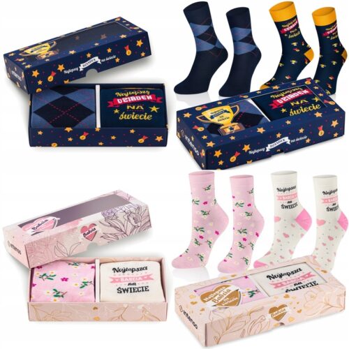 Skarpetki na Dzień Babci i Dziadka Z2 - Zestaw 2x 2PAK