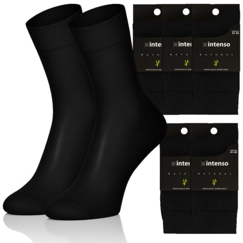 5x Skarpety Bambusowe Męskie Oddychające Art.1061 Czarne