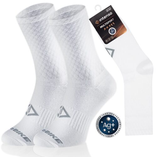 Skarpety Rowerowe Kolarskie Intenso EvoBIKE Art.0965 Białe