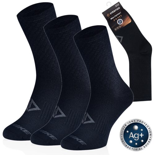 3-Pak Skarpety Rowerowe Kolarskie Intenso EvoBIKE Art.0965 Czarne