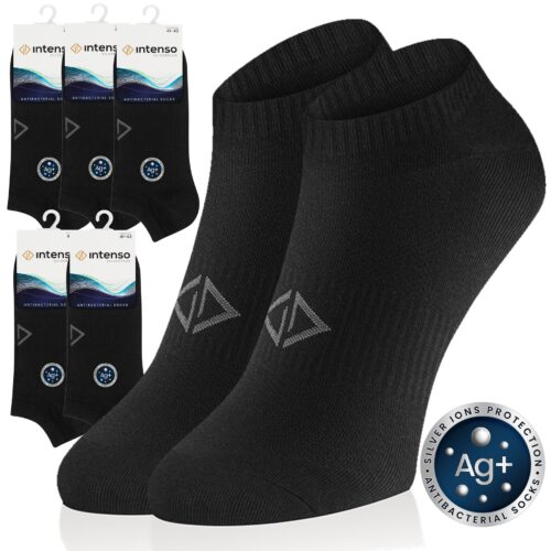 5x Stopki Antybakteryjne Z Jonami Srebra Silverplus Art. 0624 Czarne